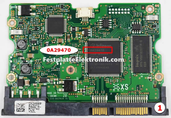 Hitachi HUA721075KLA330 Festplatte Platine 0A29470