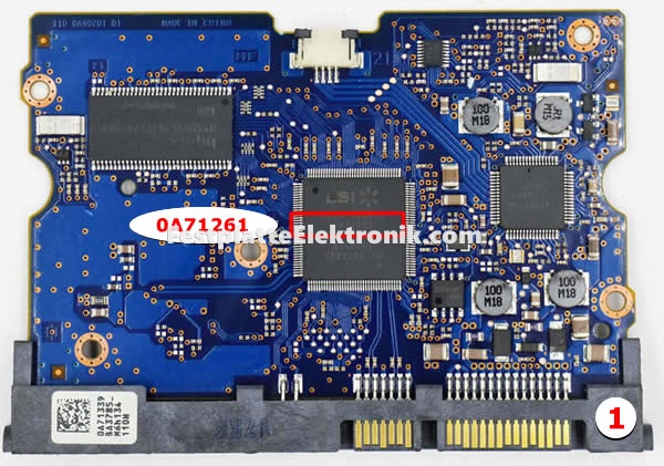 Festplatte Platine 0A71261 Hitachi HDS721050CLA662 Type 1