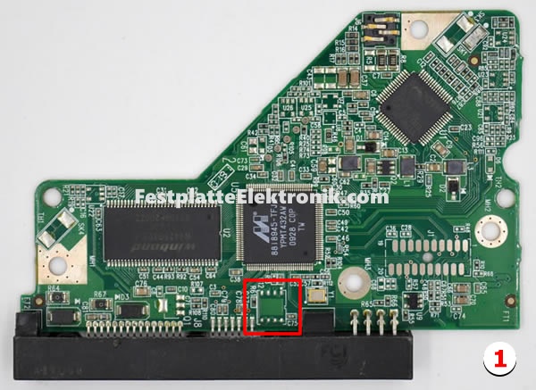 Festplatte Platine 2060-701640-001 WD WD7500AVDS Type 1