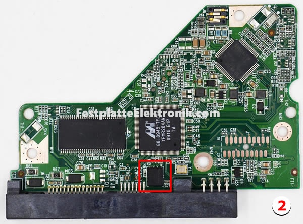 Festplatte Platine 2060-701640-001 WD WD7500AVDS Type 2