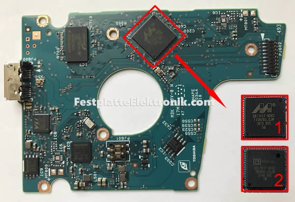 G0034A Festplatte Platine Toshiba